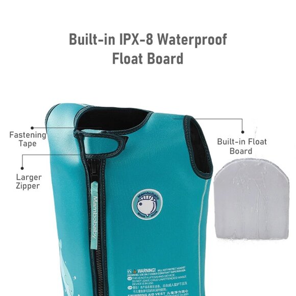 Mambobaby Non-inflatable Swim Vest/Jacket for Kids B7I7 - Size Med - Picture 9 of 14